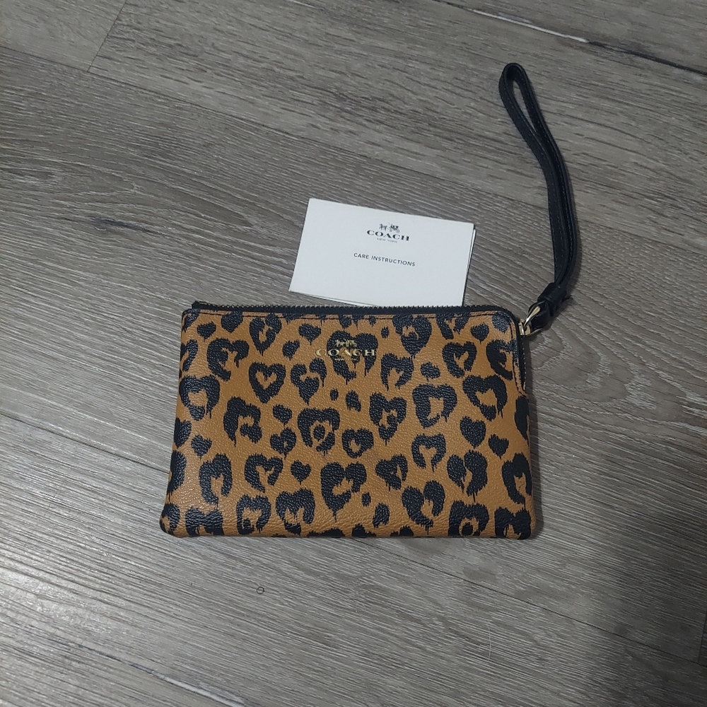 Coach Leopard Print Wristlet
